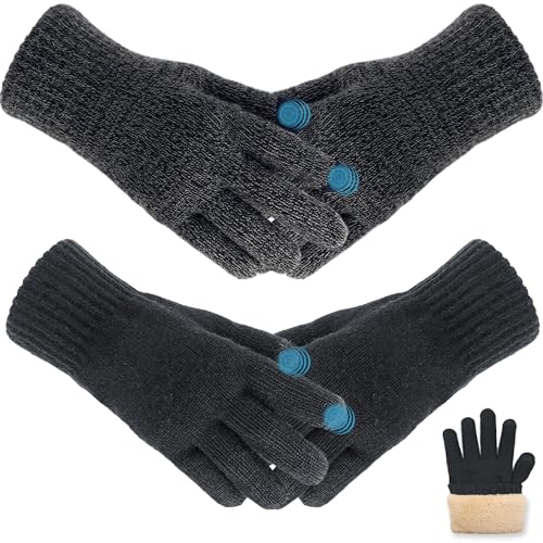 ehsbuy Winterhandschuhe Herren Thermo Touchscreen Warme Handschuhe Herren Strickhandschuhe Winter Gloves Men mit Weichem Fleece Futter von ehsbuy