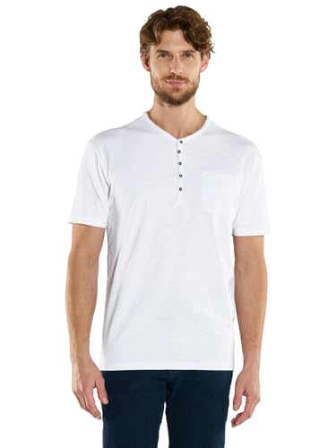 engbers Herren Herren Henley-Shirt My Favorite Regular, 36289, 36289, Reinweiss in Größe 4XL von engbers