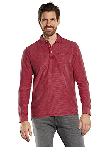 engbers Herren Herren Langarm-Shirt mit Polokragen, 34339, 34339, Tomatenrot in Größe 4XL von engbers