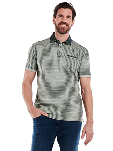 engbers Herren Herren Polo-Shirt gestreift, 35053, 35053, Silbergrau in Größe XXL von engbers