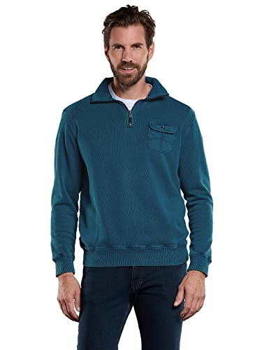 engbers Herren Herren Sweatshirt mit Stehkragen, 34128, 34128, Petrolblau in Größe L von engbers