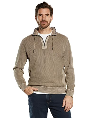 engbers Herren Herren Sweatshirt mit Troyerkragen, 34334, 34334, Braunbeige in Größe L von engbers