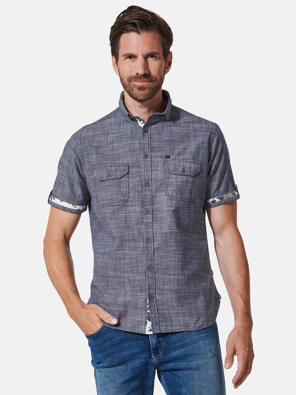 engbers Herren Kurzarm-Hemd uni Blau regular Button Down engbers Herren Kurzarm-Hemd uni Blau regular Button Down von engbers
