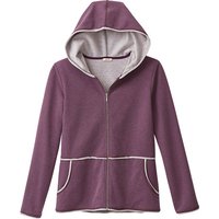 Sweatjacke mit Kapuze, aus Bio-Baumwolle, plum melange von Waschbär