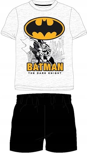 eplusm Batman Pyjama Set Kurzarm Schlafanzug Jungen pjs Sommer 104-134cm Kinder nachtwäsche T-Shirt und Shorts Hose kurz (as3, Numeric, Numeric_116, Regular, Schwarz) von eplusm