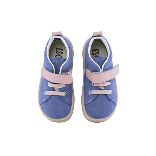 escoolers Umweltfreundliche Canvas-Schuhe für Jungen und Mädchen mit lustigen Designs – hergestellt in Spanien., Denim, Rosa, 26 EU von escoolers