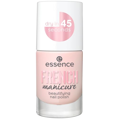 essence cosmetics FRENCH manicure beautifying nail polish, French Maniküre, Nr. 05 Ultimate FRENCHship, nude, natürlich, transluzent, glänzend, ohne Aceton, vegan, Mikroplastik Partikel frei (10ml) von essence cosmetics