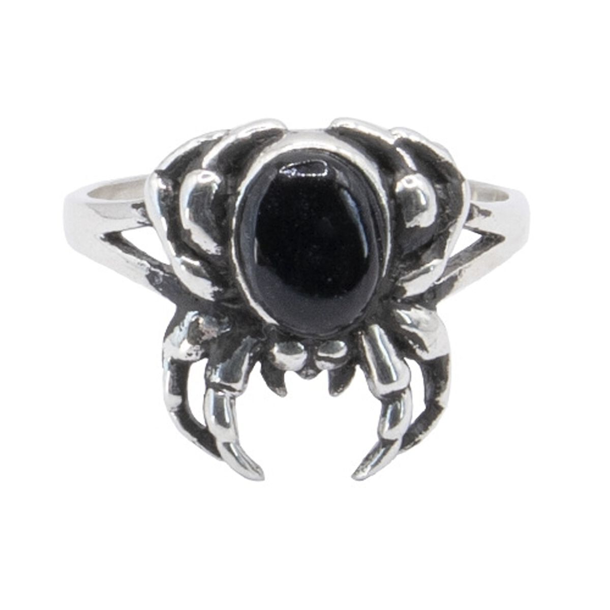 etNox - Gothic Ring - Black Spider - für Damen - schwarz/silberfarben von etNox