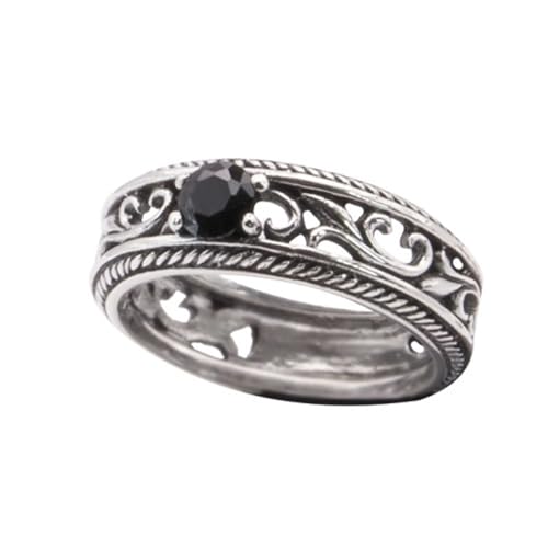 etNox Princess Frauen Ring schwarz/silberfarben 56 von etNox