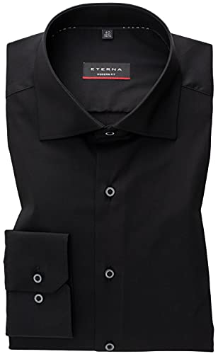 ETERNA Herren Performance Shirt MODERN FIT 1/1 schwarz 38_H_1/1 von ETERNA