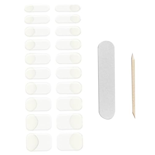 Halbhärtete Streifen 20pcs/Set französische Spitze Gelnagelaufkleber Salon-Qualität klarer Basisnagellackstreifen Gelnagel Kit für Frauen Mädchen DIY Manicure 2 Nagelspitzen von eurNhrN