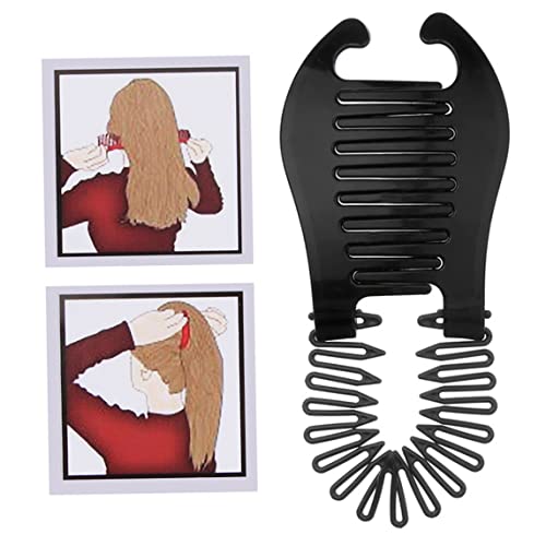 Pferdeschützer Friseur Tool Moderne Bananenclip ineinandergreifende Französische Seite Kamm für Frauen Mädchen DIY Friseur (schwarz) Bananenclip von eurNhrN