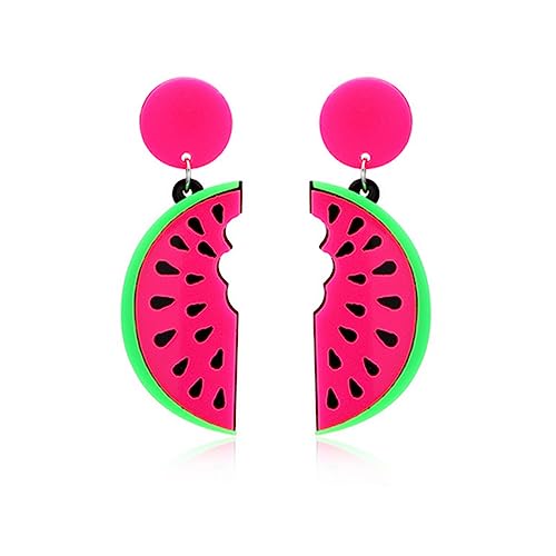 Wassermelonenohrringe Lustige Acrylohrringe süße Obst Ohr -Ohrschmuck für Frauen Mädchen 1pair Frauenohrringe von eurNhrN