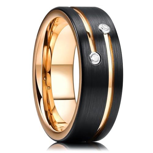 exdas Ring Ringe Damen Bijouterie Herren 8 Mm Herrenringe Für Männer Und Frauen, Ehering, 12, Stil 35 von exdas