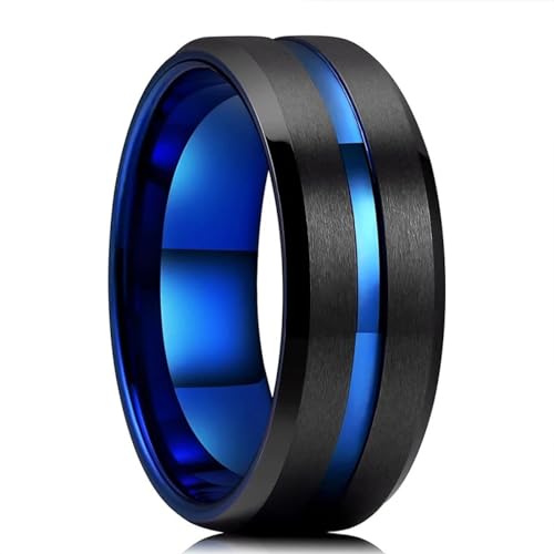 exdas Ring Ringe Damen Bijouterie Herren 8Mm Ringe Für Männer Frauen Inlay Gelbe Muschel Poliert Männer Ringe Hochzeit Party 6 Style20 von exdas