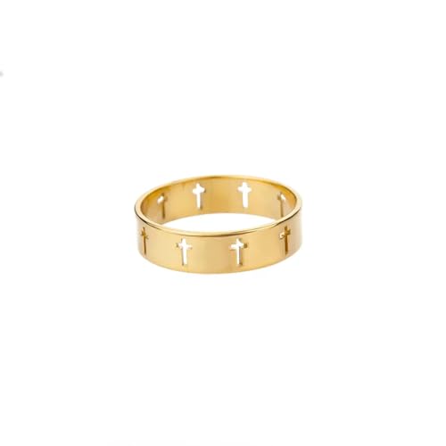 exdas Ring Ringe Damen Bijouterie Herren Klassische Sonne-Mond-Ringe Für Damen, Ring, Vintage, Wasserfest, Hochzeit, 8 Jz3378G von exdas