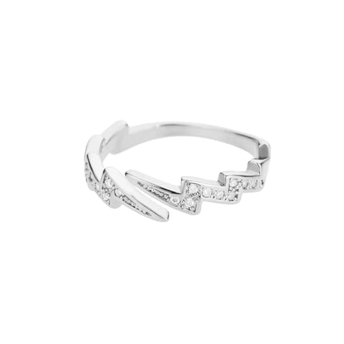 exdas Ring Ringe Damen Bijouterie Herren Kristallstein-Regenbogenringe Für Frauen, Hochzeitspaarring Jz3158P-4 von exdas