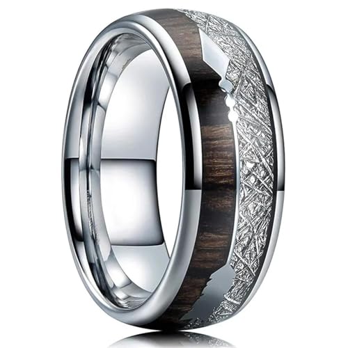 exdas Ring Ringe Damen Bijouterie Herren Mode 8Mm Ehering Für Männer Vintage Meteorit Muster Verlobungsring Männer Ehering 11 Style16 von exdas