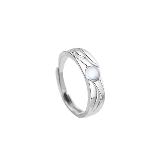 exdas Ring Ringe Damen Bijouterie Herren Paarringe, Verstellbar, Dating, Freundschaft, Schwarz-Weiß-Ring, Größenverstellbar, 1 Stück, Silberfarben von exdas