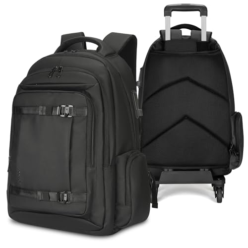 Kofferrucksack mit Rollen Laptop Rucksack Rucksack Damen schwarzer Rucksack Rucksack handgepäck Flugzeug Laptop Rucksack Herren Notebook Rucksack Business Rucksack Rucksack Laptop von fannos