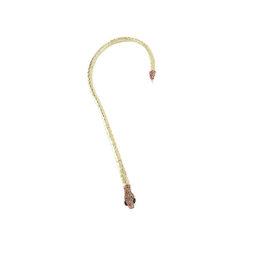 fdsmall Schlange Halskette für Frauen Verstellbare Schlange Form Kragen Halskette Flexible Punk Wrap Kragen Multi-Purpose Halskette Strass Halskette Schlange Zubehör für Frauen (Gold 02) von fdsmall