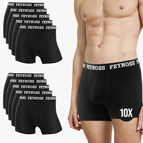 feynoss Unterhosen Männer,Boxershorts Herren 10er Pack,Herren Unterhosen，Men's Boxer Shorts-Atmungsaktive für Sommer Sport,2XL von feynoss