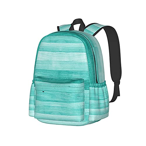 fifbird 43,2 cm (17 Zoll) Rucksack, Blaugrün, Türkis, Grün, Holz, Laptop-Rucksack, Schultertasche, Schule, Büchertasche, lässiger Tagesrucksack, mehrfarbig, One size von fifbird