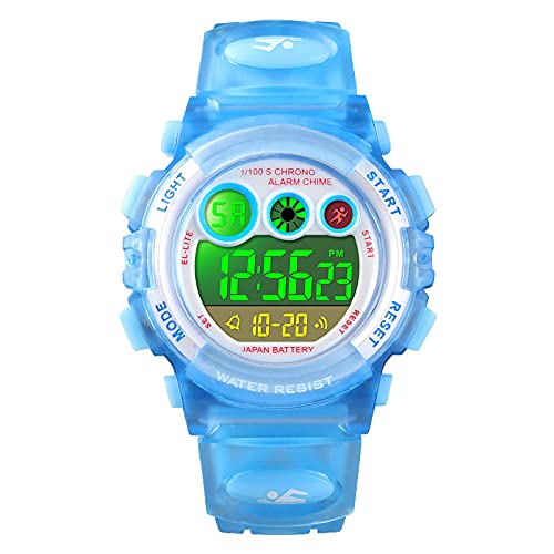 Kinderuhr Junge Digital Kinderarmbanduhren für Jungen 6 Jahre Mädchen,Kinder Uhren für Jungs,Stoppuhr Quarz Uhr Lernen Digitaluhr Sport Outdoor LED-Licht Datum 5 ATM Wasserdicht Multifunktional von findtime