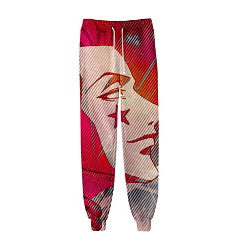 flowereyes Anime Hunter x Hunter 3D-gedruckt Casual Hose Hisoka Jogginghose mit elastischer Taille Hisoka Haremshose mit Kordelzug von flowereyes