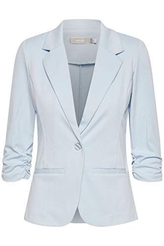 fransa FRZablazer Damen Blazer Kurzblazer Jacke mit Stretch Geraffte Ärmel mit Taschen, Größe:M, Farbe:Cashmere Blue (144115) von fransa