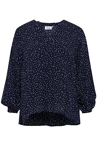 fransa FPSILJA BL 1-20611773 Damen Bluse, Größe:48, Farbe:Navy Blazer Mix (200119) von fransa