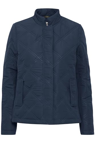 fransa FRFAY JA 2 Damen Übergangsjacke Steppjacke Jacke leicht wattiert Stehkragen 100% Polyester regular fit, Größe:XL, Farbe:Navy Blazer (193923) von fransa