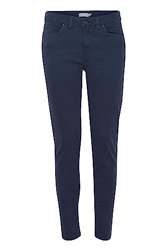 fransa FRFOTWILL 2 Pants Damen Jeans Denim Hose mit Gürtelschlaufen aus Baumwolle mit Stretch-Anteil Tight-Fit, Größe:38, Farbe:Navy Blazer (193923) von fransa