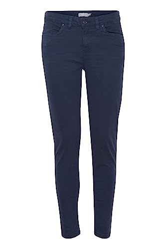 fransa FRFOTWILL 2 Pants Damen Jeans Denim Hose mit Gürtelschlaufen aus Baumwolle mit Stretch-Anteil Tight-Fit, Größe:40, Farbe:Navy Blazer (193923) von fransa