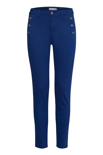 fransa FRMAX PA 1 Damen Hose Stoffhose mit Stretch-Anteil Tight-Fit, Größe:36, Farbe:Bellwether Blue (193943) von fransa