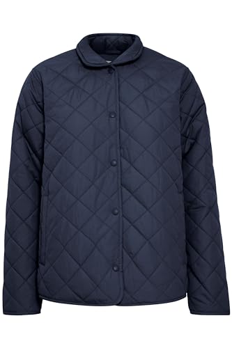 fransa FRMICHELLE JA 2 Damen Steppjacke Jacke teilweise wattiert Stehkragen 100% Polyester relaxed fit, Größe:M, Farbe:Navy Blazer (193923) von fransa