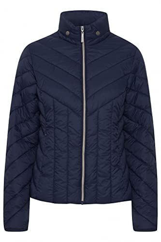 fransa FRPADMA Damen Steppjacke Übergangsjacke Jacke mit Stehkragen tailliert geschnitten mit Reißverschluss, Größe:XS, Farbe:Navy Blazer (193923) von fransa