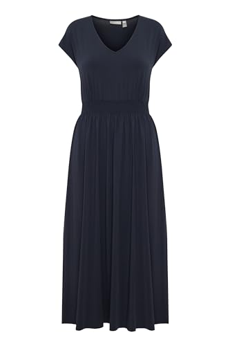 fransa FRSEEN Damen Kleid Maxikleid Blusenkleid mit V-Ausschnitt leicht elastisch Regular fit, Größe:XXL, Farbe:Navy Blazer (193923) von fransa