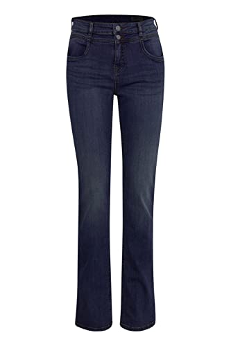 fransa FRZomal Damen Jeanshose Denim Hose 5-Pocket mit Stretch Rome Regular Fit, Größe:38, Farbe:(NOOS) Indigo Blue Denim (68820) von fransa