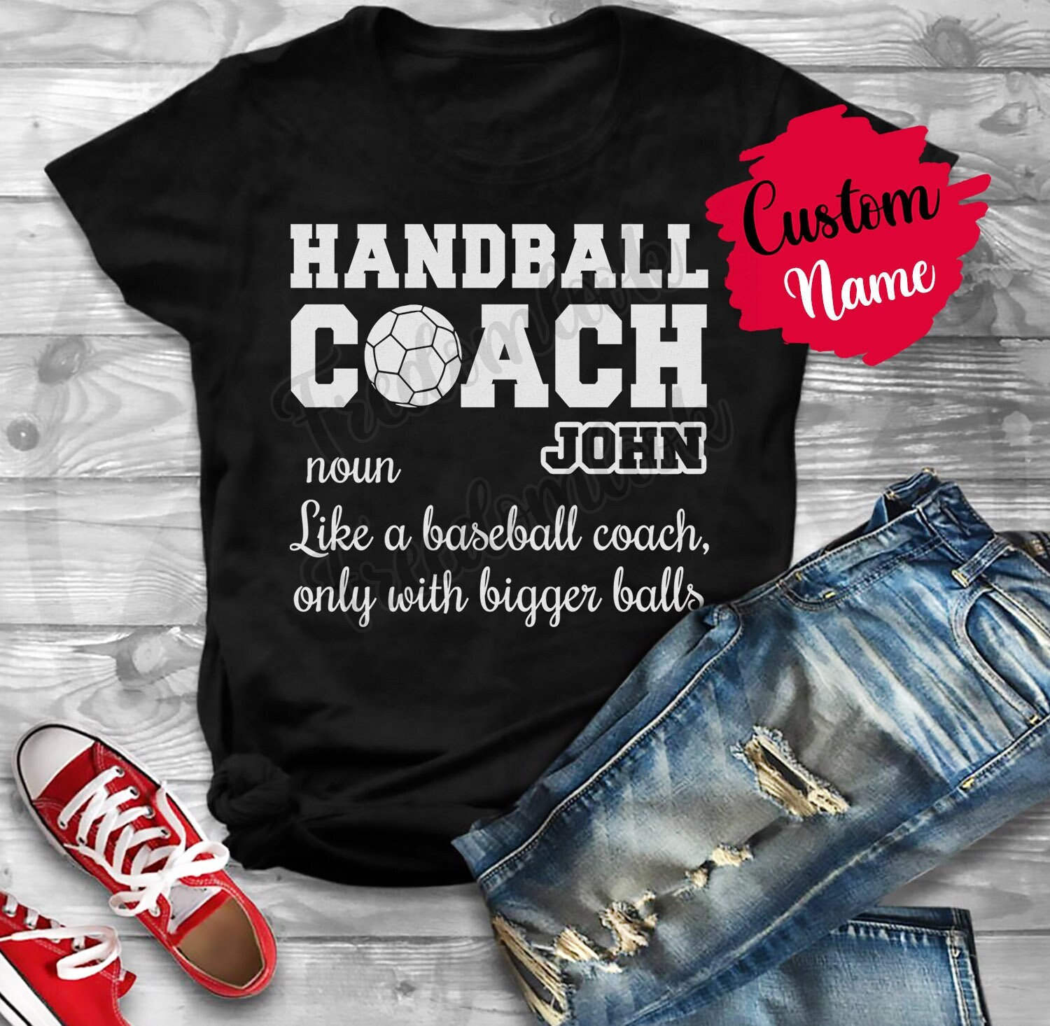 Lustiges Handball Coach Geburtstagsgeschenk T-Shirt Für Männer Und Frauen, Bedeutung Wertschätzung Geschenk, Personalisiertes von freedomlook