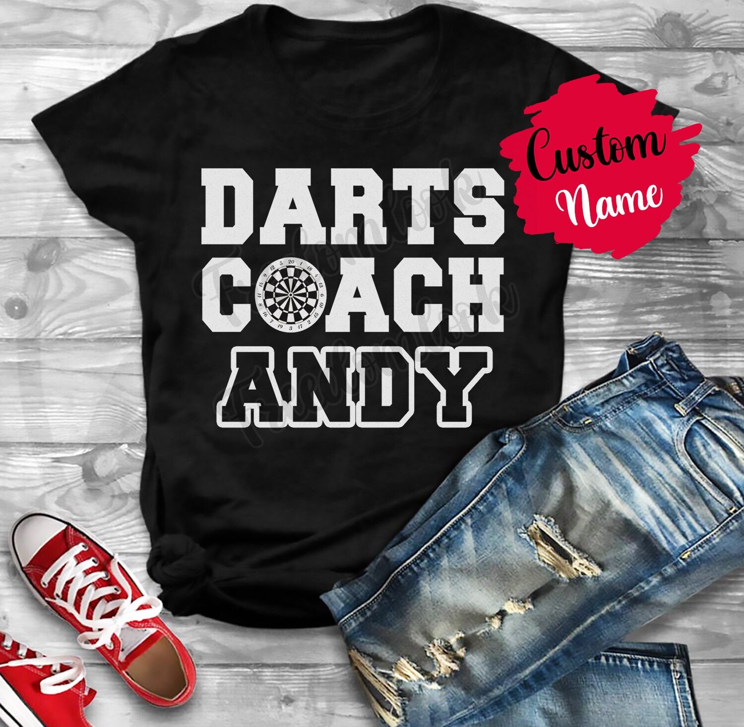 Personalisiertes Darts Coach Geburtstagsgeschenk T-Shirt Für Männer Und Frauen, Bedeutung Wertschätzung Geschenk, Von Team von freedomlook