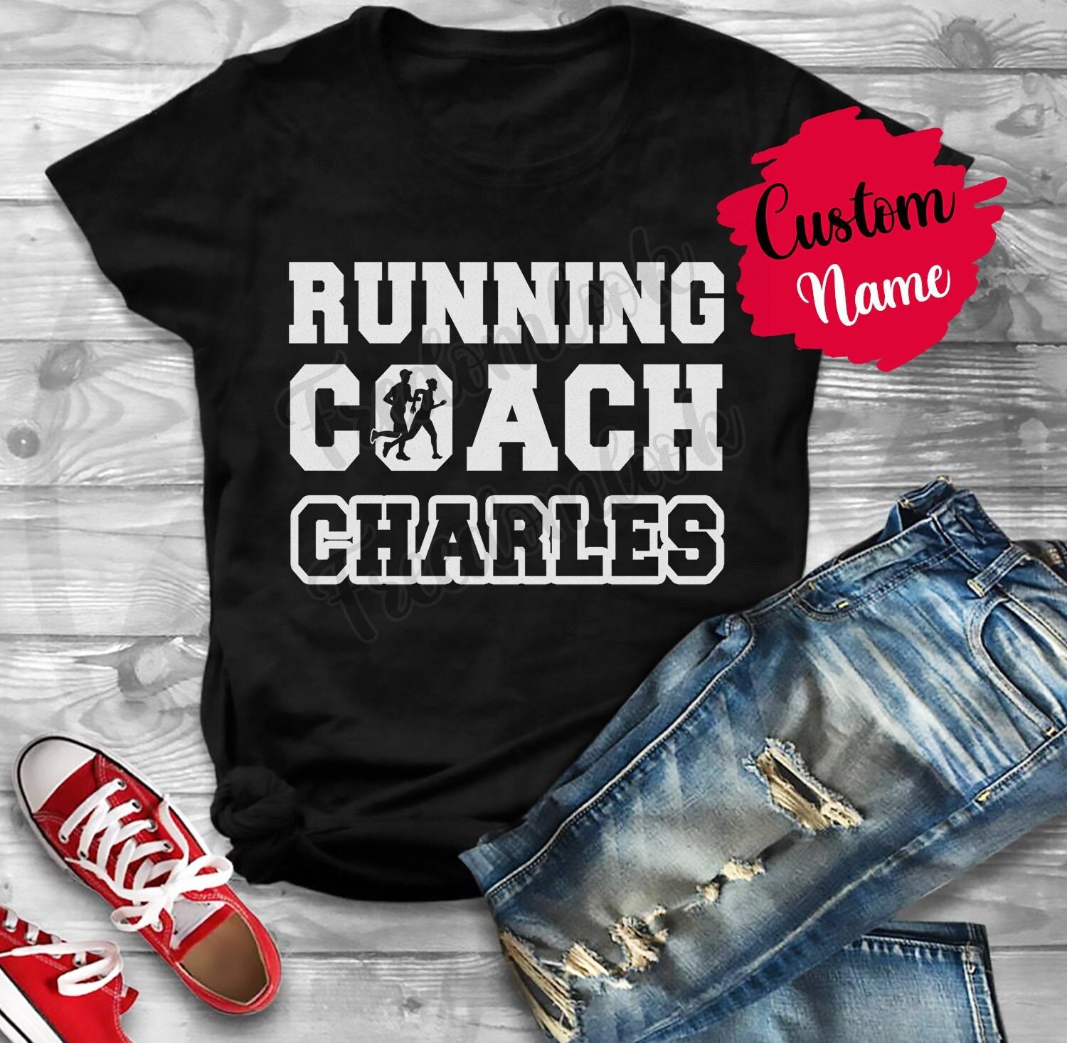 Personalisiertes Running Coach Geburtstagsgeschenk T-Shirt Für Männer Frauen, Bedeutung Wertschätzung Geschenk, Aus Team von freedomlook