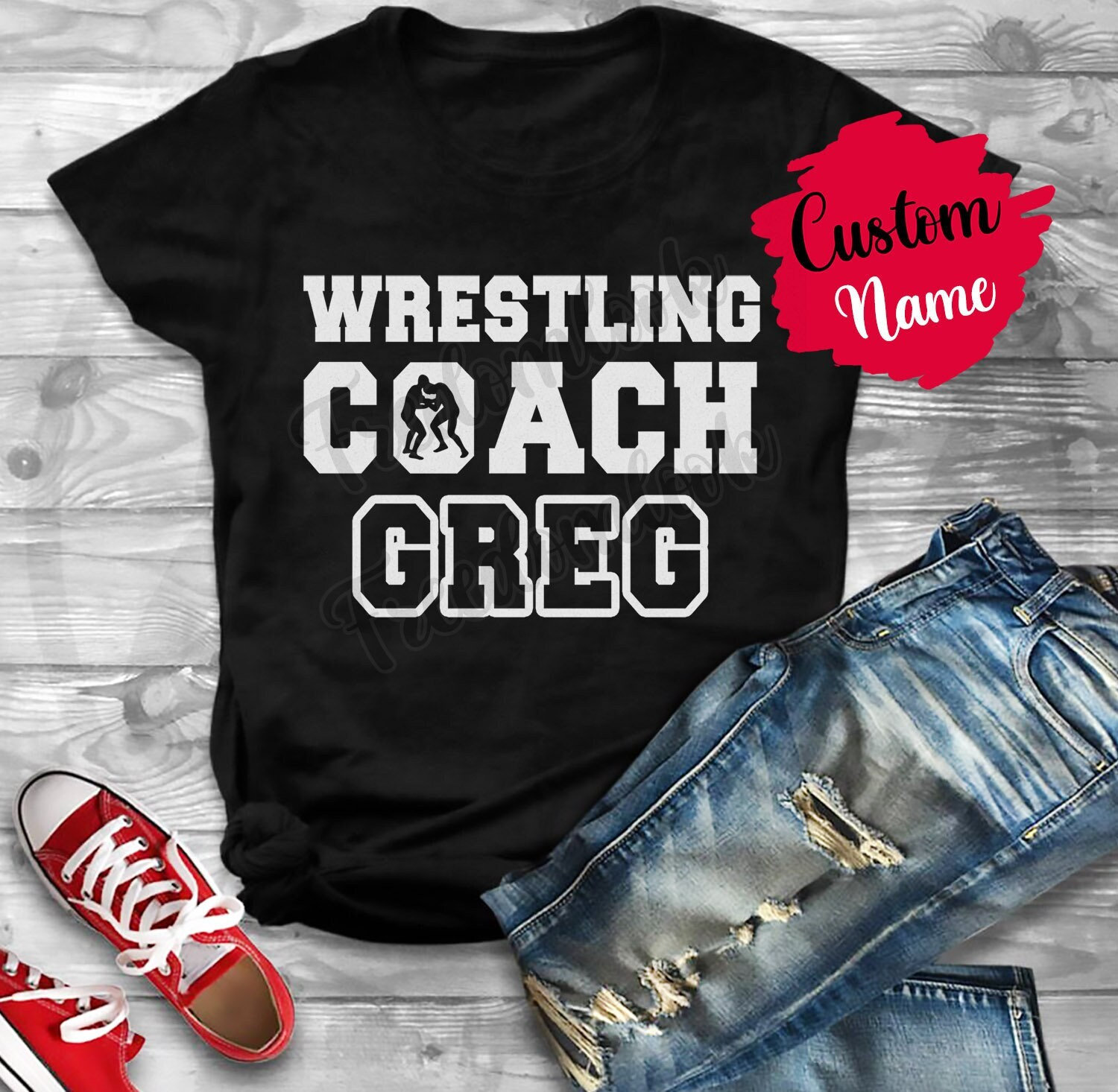 Personalisiertes Wrestling Coach Geburtstagsgeschenk T-Shirt Für Männer Und Frauen, Bedeutung Wertschätzung Geschenk von freedomlook