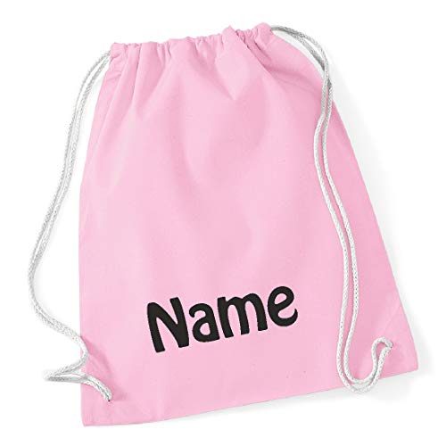 freitex Turnbeutel/Gymsack/Sportbeutel mit Namen bedruckt (Rosa) von freitex