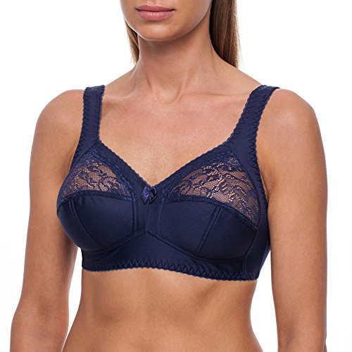 frugue Damen BH ohne Bügel Minimizer Große Größen Blau EU 100C von frugue