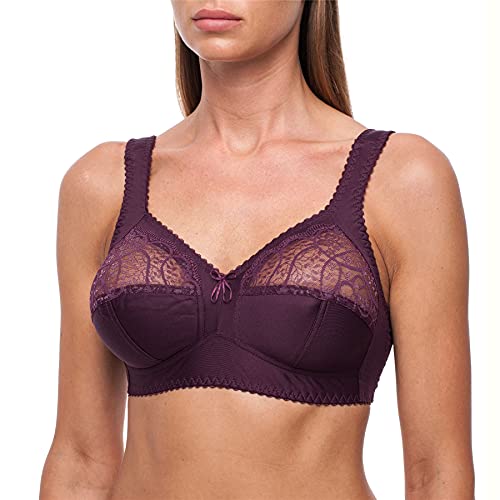 frugue Damen BH ohne Bügel Minimizer Große Größen Violett EU 80E von frugue