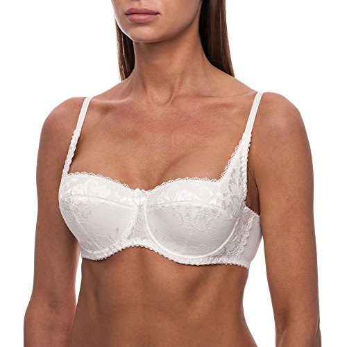 frugue Dirndl BH Damen Push Up mit Spitze Elfenbein EU 75G von frugue