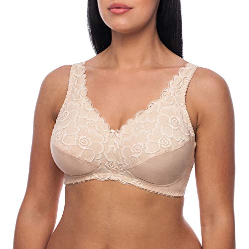 frugue Damen Kompressions BH nach Brust Op, mit Taschen Beige EU 80D von frugue