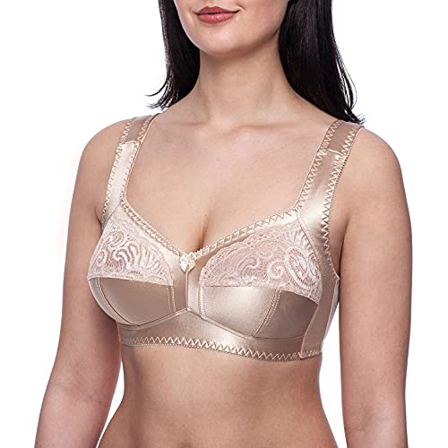 frugue Damen Minimizer BH ohne Bügel Bügelloser Große Größe Beige EU 100E von frugue