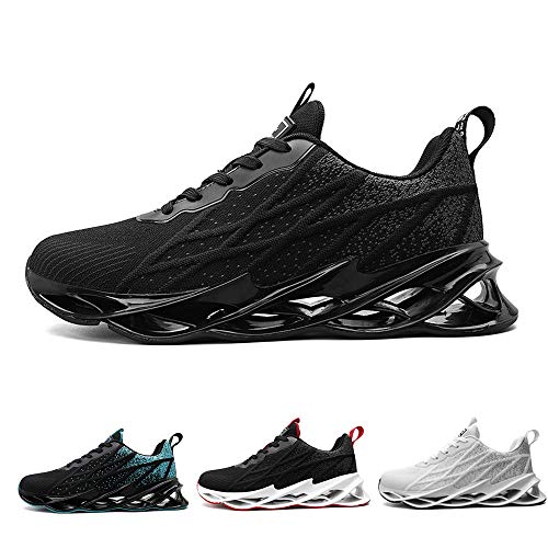 frysen Herren Mode Laufschuhe Sportschuhe Straßenlaufschuhe Sneaker Joggingschuhe Lässige Fitness Stoßdämpfung Turnschuhe Black 41 von frysen